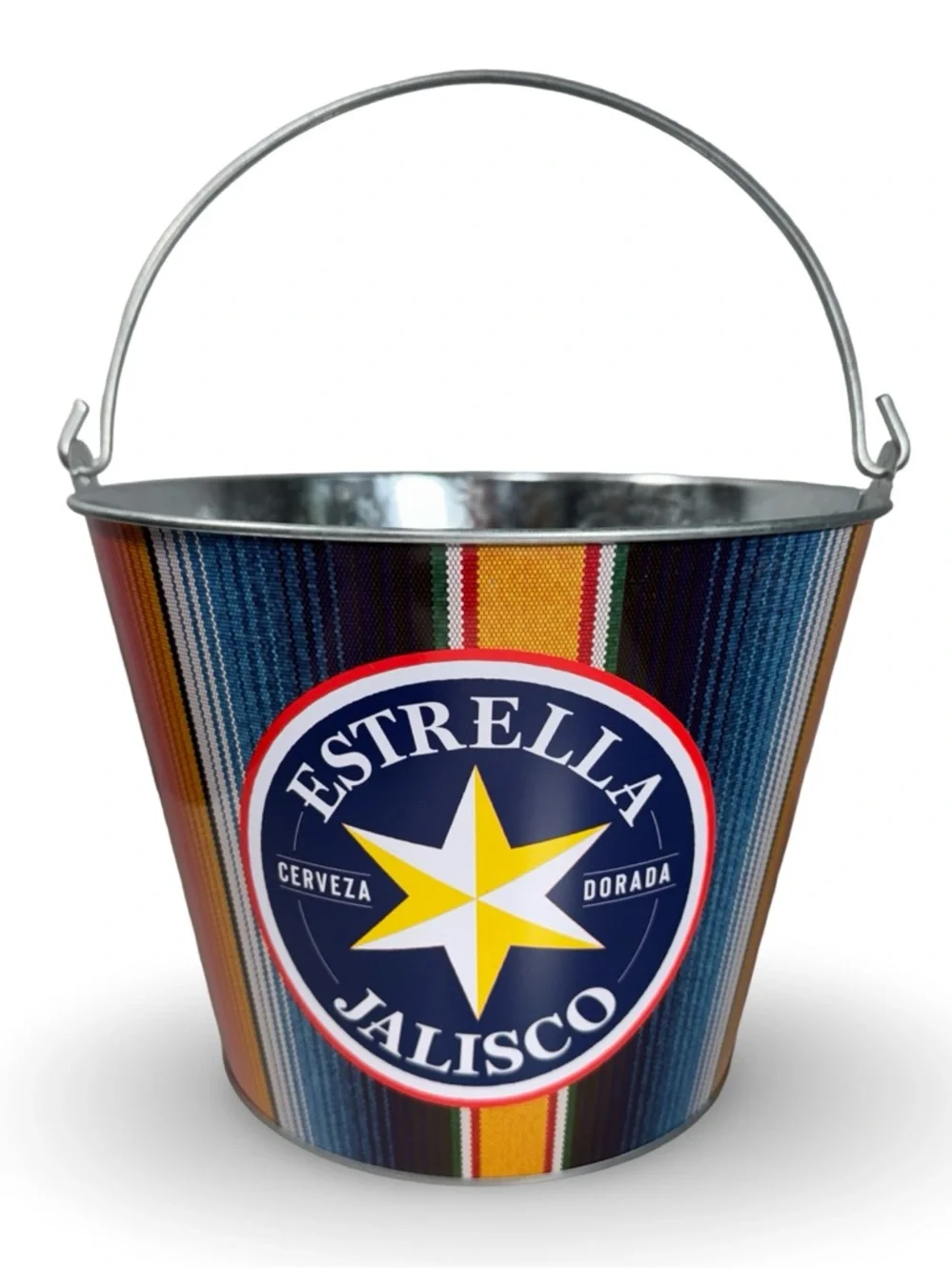 Estrella Jalisco Ice Bucket Metal Beer Bucket Cooler Barware Party Decor